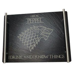 Game of Thrones GoT House I Drink and I know Things House Crest Slate Board